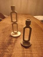 2 leuke kandelaars. Gekocht bij de Kwantum., Overige materialen, Overige kleuren, 25 tot 50 cm, Ophalen of Verzenden