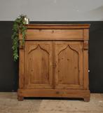 Antieke grenen Biedermeier poortkast commode dressoir kast, Antiek en Kunst, Ophalen