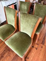 Antieke “nieuwe gestoffeerde” stoelen, Vier, Zo goed als nieuw, Hout, Ophalen
