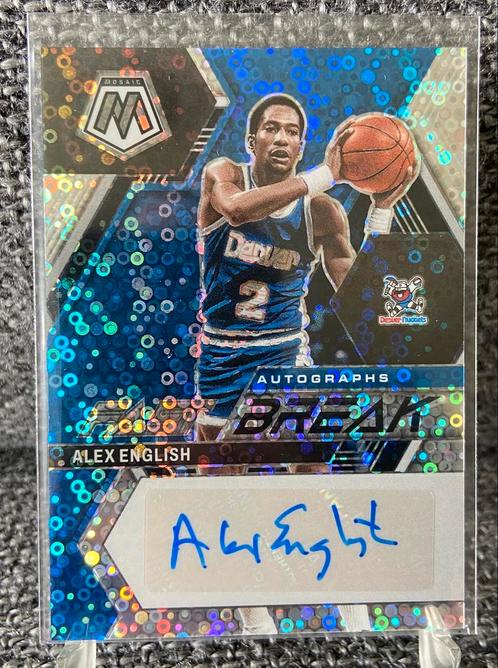 Alex English auto Denver Nuggets Panini NBA basketball card, Hobby en Vrije tijd, Stickers en Plaatjes, Nieuw, Plaatje, Ophalen of Verzenden
