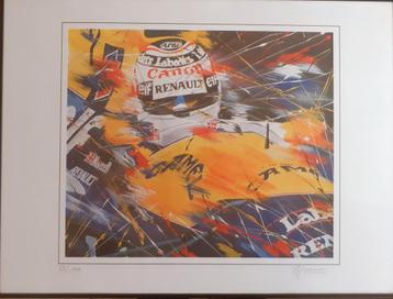 " Nigel Mansell" Litho Eric Jan Kremer - Gesigneerd! beschikbaar voor biedingen