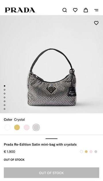Prada crystal tas beschikbaar voor biedingen