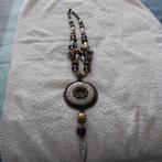 Ketting met ronde hanger., Sieraden, Tassen en Uiterlijk, Overige kleuren, Verzenden, Zo goed als nieuw, Overige materialen