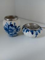 Delfts Blauw Setje: Lepelvaasje & Theezeef, Antiek en Kunst, Ophalen of Verzenden
