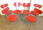 Prachtige vintage retro formica stoelen, Retro vintage, Vijf, Zes of meer stoelen, Metaal, Zo goed als nieuw