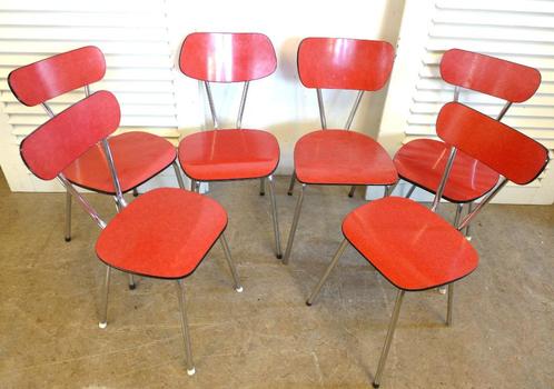 Prachtige vintage retro formica stoelen, Huis en Inrichting, Stoelen, Zo goed als nieuw, Vijf, Zes of meer stoelen, Kunststof