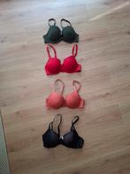 Hunkemöller BH Set 80D - 4 stuks, Kleding | Dames, Ophalen of Verzenden, Rood, BH