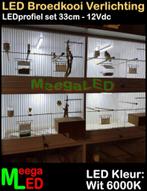 LED Verlichting SET 33cm voor Kweekkooi Vogelkooi Voliere, Ophalen of Verzenden, Nieuw, Aluminium, Broedkooi of Kweekkooi