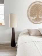 Vloerlamp donkerbruin met beige kap, Ophalen, Nieuw, Minder dan 50 cm