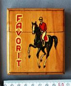 Sigaret Doos Paard Sport Jockey Geschenk 1983 Hout Vintage, Ophalen of Verzenden
