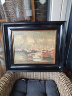 Schilderij Haven met Boten, Ophalen of Verzenden