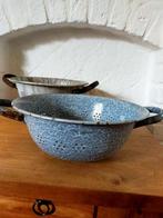 2x vergiet 1 emaille en 1 verzinkt., Antiek en Kunst, Antiek | Emaille, Ophalen of Verzenden