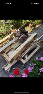 GRATIS AF TE HALEN KACHELHOUT., Tuin en Terras, Haardhout, Minder dan 3 m³, Ophalen, Overige houtsoorten, Blokken