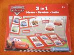 3 in 1disney cars memo domino lotto, Een of twee spelers, Ophalen of Verzenden, Gebruikt, Disney