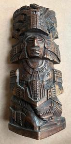 Azteeks beeld, houtsnijwerk, vintage, Ophalen of Verzenden