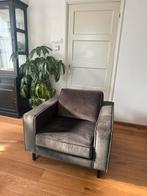 Donkergroene fluwelen fauteuil Robin van Karwei, Huis en Inrichting, Fauteuils, Ophalen, Gebruikt, 75 tot 100 cm, 75 tot 100 cm