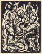 Eberhard Viegener houstsnede "Simson", 1919, Antiek en Kunst, Ophalen