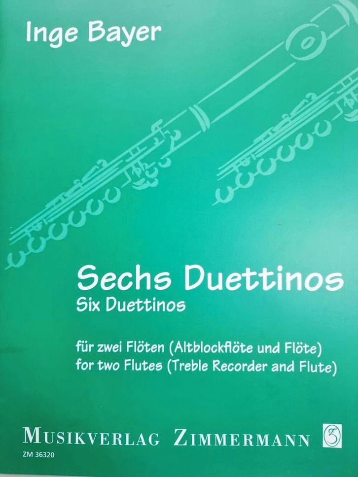 Inge Bayer - Six Duettino's - Fluit/Blokfluit, Muziek en Instrumenten, Bladmuziek, Zo goed als nieuw, Artiest of Componist, Klassiek