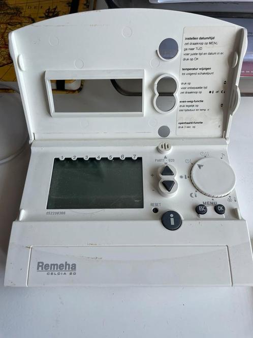 CV klok thermostaat Remeha Celcia 20, Doe-het-zelf en Verbouw, Thermostaten, Gebruikt, Ophalen