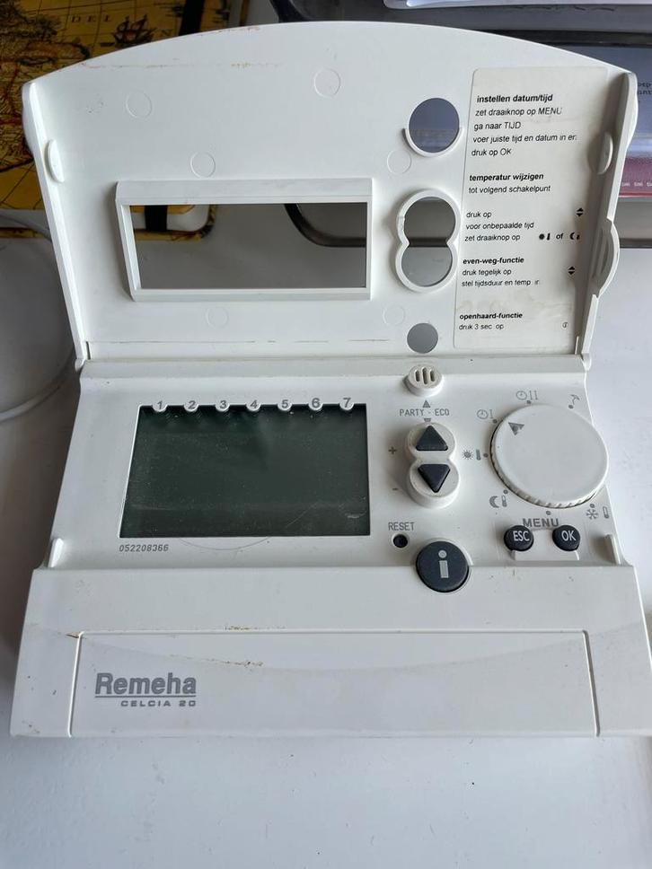 CV klok thermostaat Remeha Celcia 20, Doe-het-zelf en Verbouw, Thermostaten, Gebruikt, Ophalen