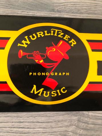 Emaille Wurlitzer Jukebox bord, zeer mooi beschikbaar voor biedingen