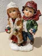 Kerst / winterbeeldje meisje / jongen, Diversen, Kerst, Ophalen of Verzenden, Zo goed als nieuw