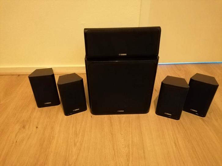 Yamaha 5.1 speakerset incl subwoofer, Audio, Tv en Foto, Luidsprekers, Zo goed als nieuw, Complete surroundset, 60 tot 120 watt