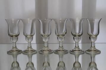 Set likeur/jenever glazen op kort been/Leerdam/Ambasador beschikbaar voor biedingen