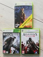Xbox 360 games lot 3x watch dogs - assassins creed 2 - halo, Gebruikt, Ophalen of Verzenden
