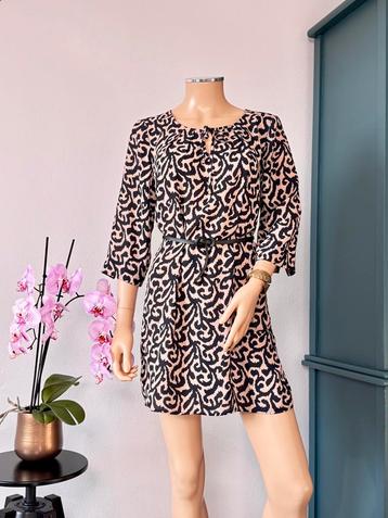 COMMA jurk/tuniek met print maat 40 - zwart - beige beschikbaar voor biedingen