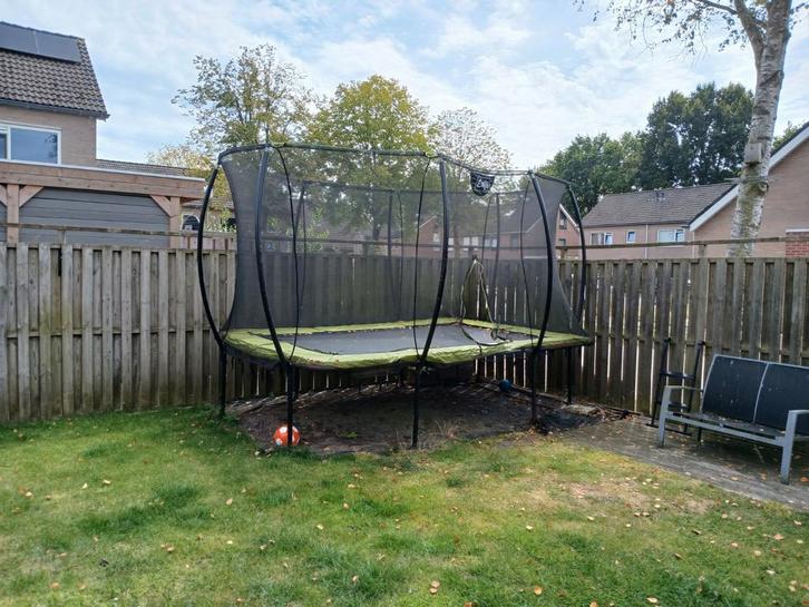Trampoline 366x244, Kinderen en Baby's, Speelgoed | Buiten | Trampolines, Zo goed als nieuw, Ophalen