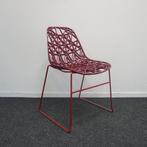 Crassevig Nett Kantinestoelen|  | Stapelbaar | Bordeaux Rood, Gebruikt, Ophalen of Verzenden, Rood, Metaal