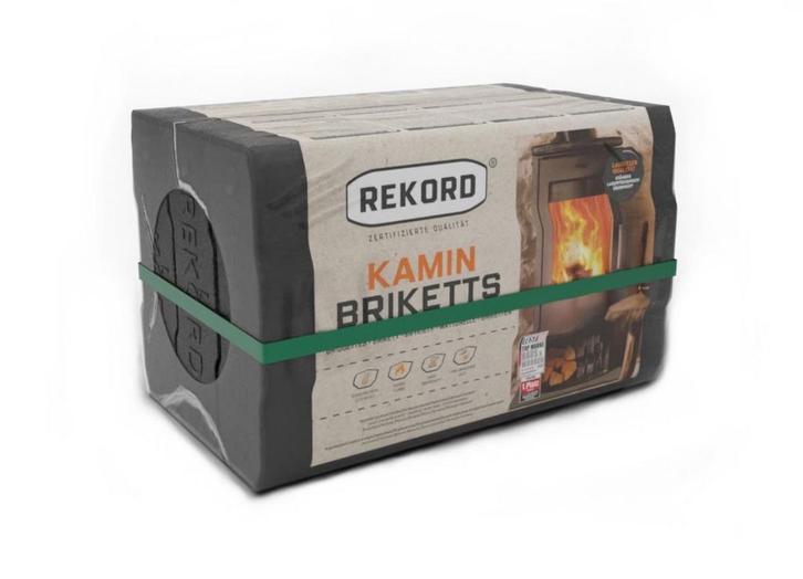 Rekord Bruinkool (Nacht) Briketten 25kg/44st, Tuin en Terras, Haardhout, Blokken, Overige houtsoorten, Minder dan 3 m³, Ophalen