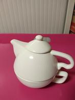 Theepot met kopje voor 1 persoon wit porselein. Bekijk ook m, Huis en Inrichting, Keuken | Servies, Overige typen, Nieuw, Ophalen of Verzenden