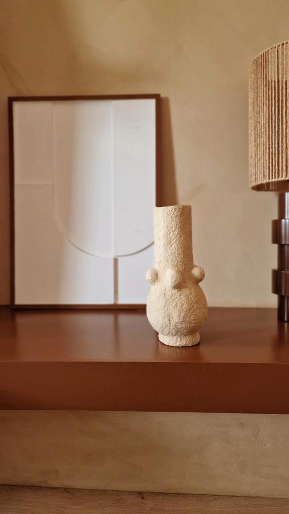 Handgemaakte Papier-maché Vaas - Organische Vorm, Huis en Inrichting, Woonaccessoires | Vazen, Nieuw, Overige kleuren, Minder dan 50 cm