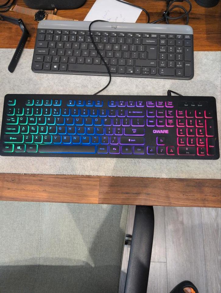 Qware Gaming Toetsenbord - QW PCK-040BL, Computers en Software, Toetsenborden, Gebruikt, Qwerty, Bedraad, Gaming toetsenbord, Multimediatoetsen