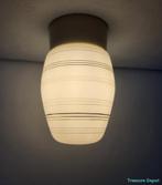 Vintage plafondlamp wit en zwart, Huis en Inrichting, Lampen | Plafondlampen, Glas, Ophalen of Verzenden