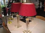 Vintage / 2 x Tafellamp 80er jaren / Retro, Ophalen of Verzenden, Gebruikt, Glas