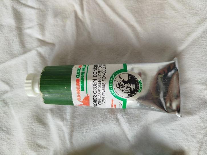 Oud Holland olieverf Zinnober Groen 40ml, Hobby en Vrije tijd, Schilderen, Nieuw, Olieverf, Verzenden