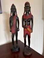 Afrikaanse Houten Beelden Set, Antiek en Kunst, Ophalen of Verzenden