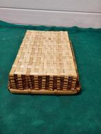 mandje rechthoekig gevolochten bamboe, Huis en Inrichting, Woonaccessoires | Schalen en Manden, Ophalen of Verzenden, 'T Olde Gre-j