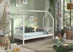 Cabane huisbed met hekje - 90x200 - Wit, Kinderen en Baby's, Kinderkamer | Bedden