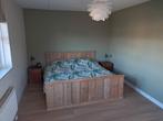 Stevig Steigerhouten Bed 180x200cm incl. Lattenbodems, Verstelbaar, Steigerhout, Tweepersoons, Ophalen of Verzenden
