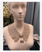 Gehaakt Kraagje parel- gratis antieke Broche - Handgemaakt, Antiek en Kunst, Ophalen of Verzenden