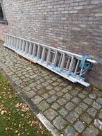 Solide ladder 3x18 treden, Ophalen, Gebruikt, Ladder, Opvouwbaar of Inschuifbaar