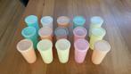 3 Tupperware bekers in pastel kleur, Huis en Inrichting, Keuken | Tupperware, Ophalen of Verzenden, Gebruikt, Beker of Kan
