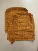 Vintage stof jaren 60-70, Hobby en Vrije tijd, Stoffen en Lappen, Gebruikt, 120 cm of meer, Oranje, Ophalen of Verzenden