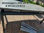 Zware klooster tafel L 238 x B 99 x H 87,5, 200 cm of meer, 50 tot 100 cm, Gebruikt, Rechthoekig