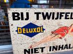 Deluxol oud Vintage Reclamebord, Verzamelen, Merken en Reclamevoorwerpen, Gebruikt, ., Ophalen of Verzenden, .
