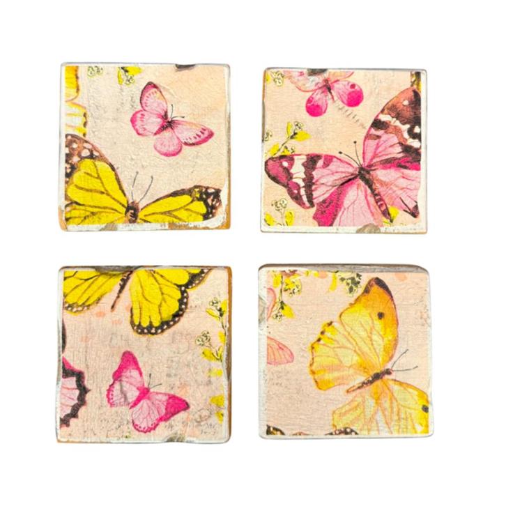 DUTCH MOOD - ONDERZETTERS - KLEUR - VLINDERS, Huis en Inrichting, Woonaccessoires | Onderzetters, Nieuw, Glas of Kopje, Ophalen of Verzenden